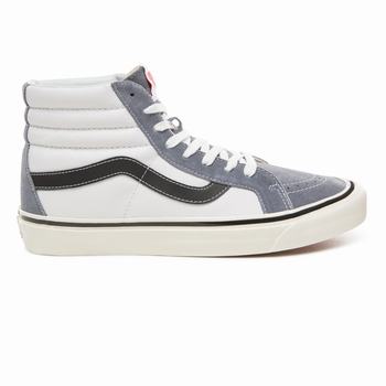 Vans Anaheim Factory Sk8-Hi 38 Dx - Naisten Korkeavartiset tennarit - TummanHarmaat/Valkoinen